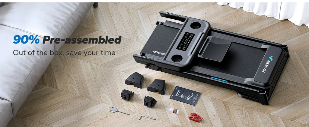 Foldable Treadmill with Incline Quiet Treadmills Double Deck Technology, Shock Cushion Heart Rate Monitoring.