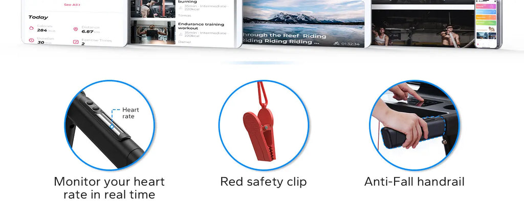 Foldable Treadmill with Incline Quiet Treadmills Double Deck Technology, Shock Cushion Heart Rate Monitoring.