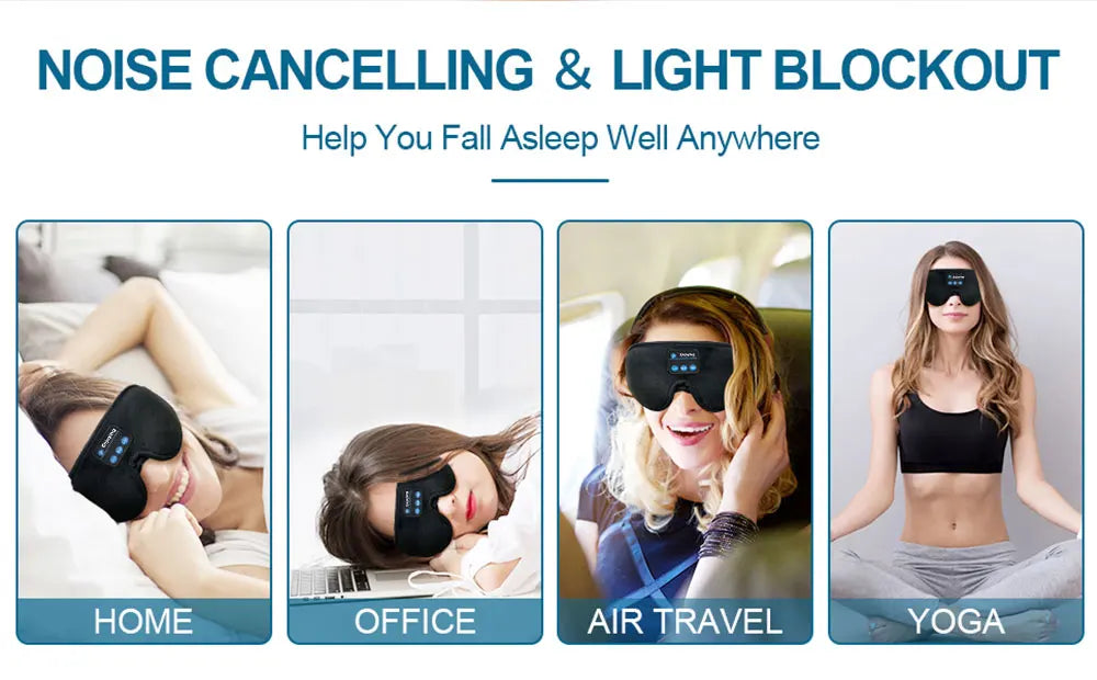 3D Eye Mask For Sleep with Headphones Bluetooth