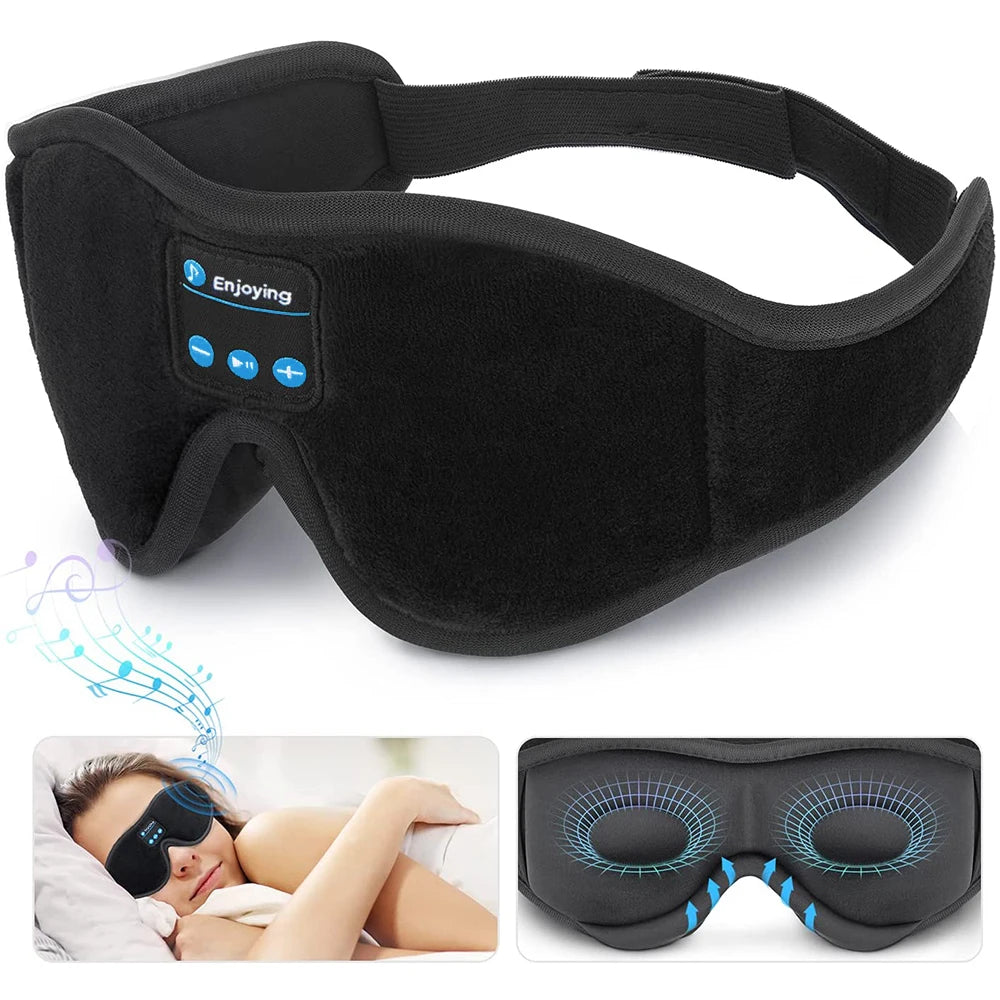 3D Eye Mask For Sleep with Headphones Bluetooth