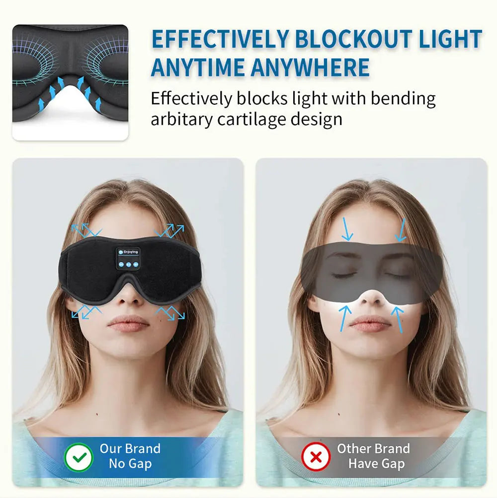 3D Eye Mask For Sleep with Headphones Bluetooth