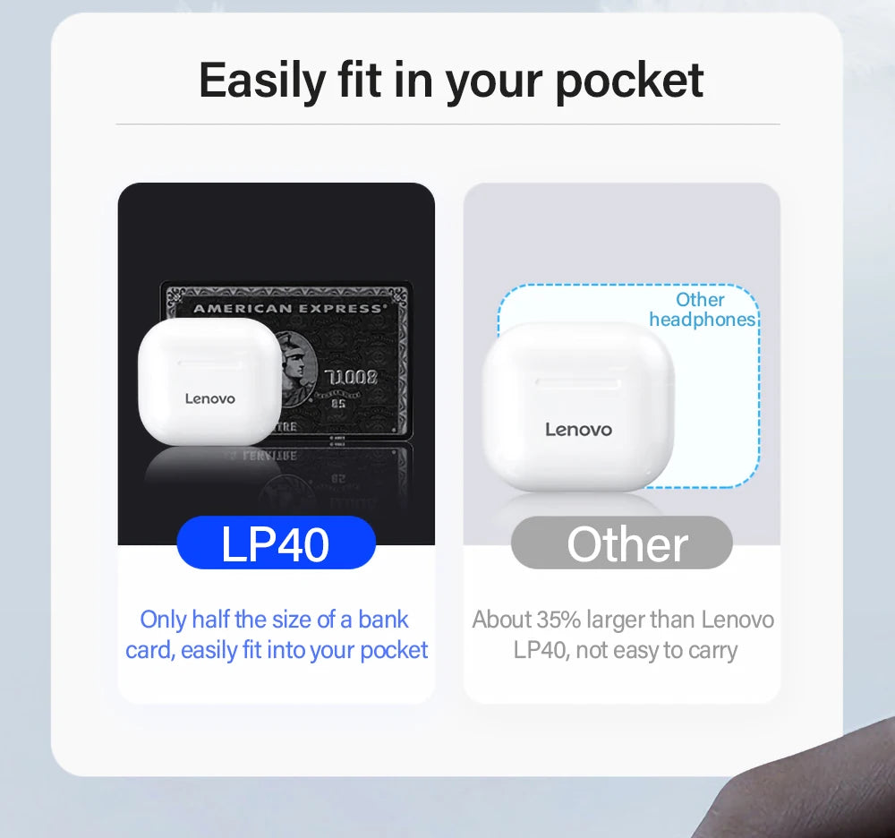 Lenovo LP40 wireless headphones  For Phone Android