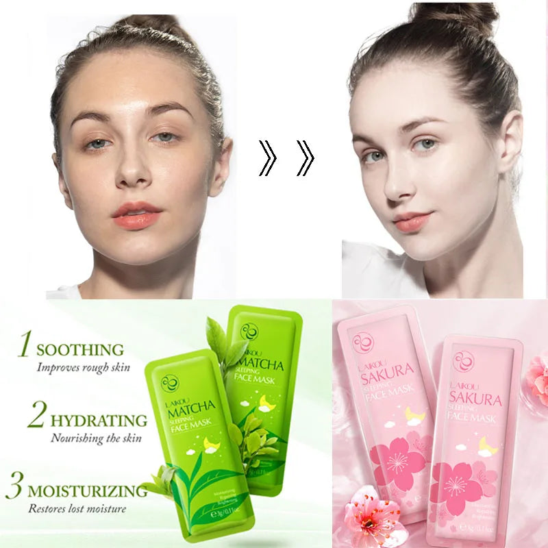 7pcs Moisturizing Facial Mask Hydrating Sleeping Face Sheet Masks Repairing