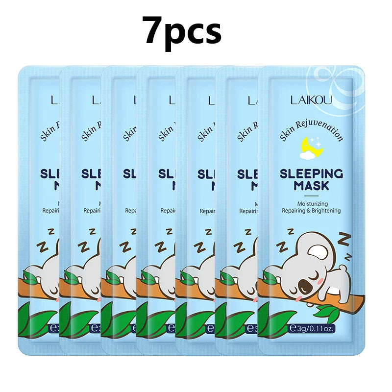 7pcs Moisturizing Facial Mask Hydrating Sleeping Face Sheet Masks Repairing