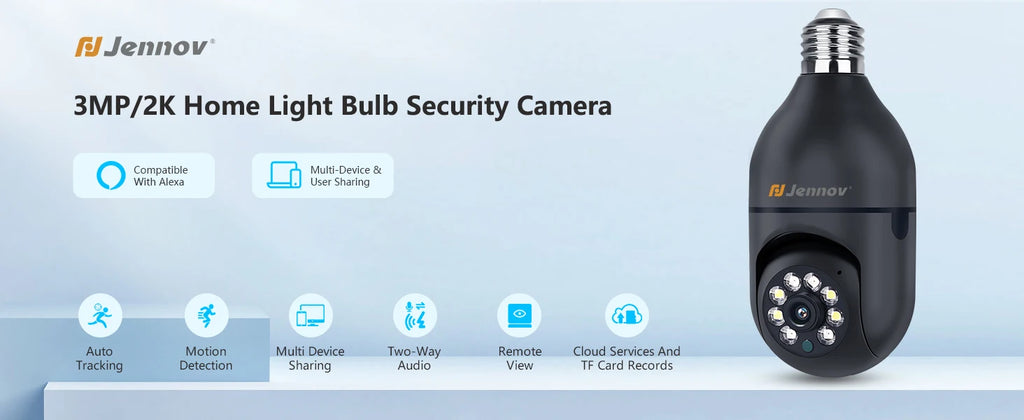 Light Bulb Security Camera, 360°