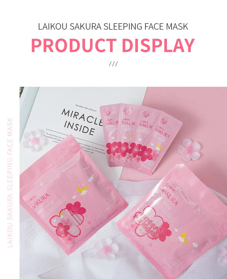 7pcs Moisturizing Facial Mask Hydrating Sleeping Face Sheet Masks Repairing
