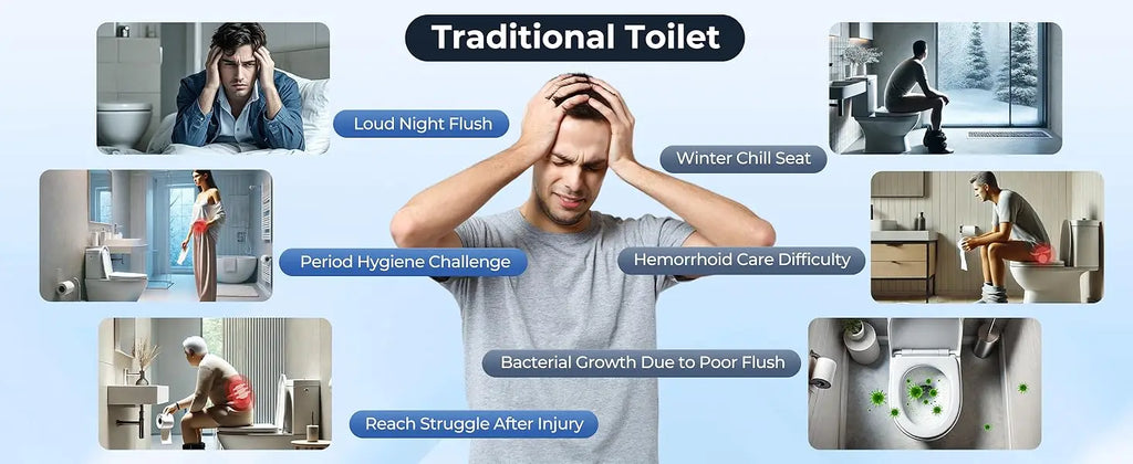 Foot Sensor Smart Toilet