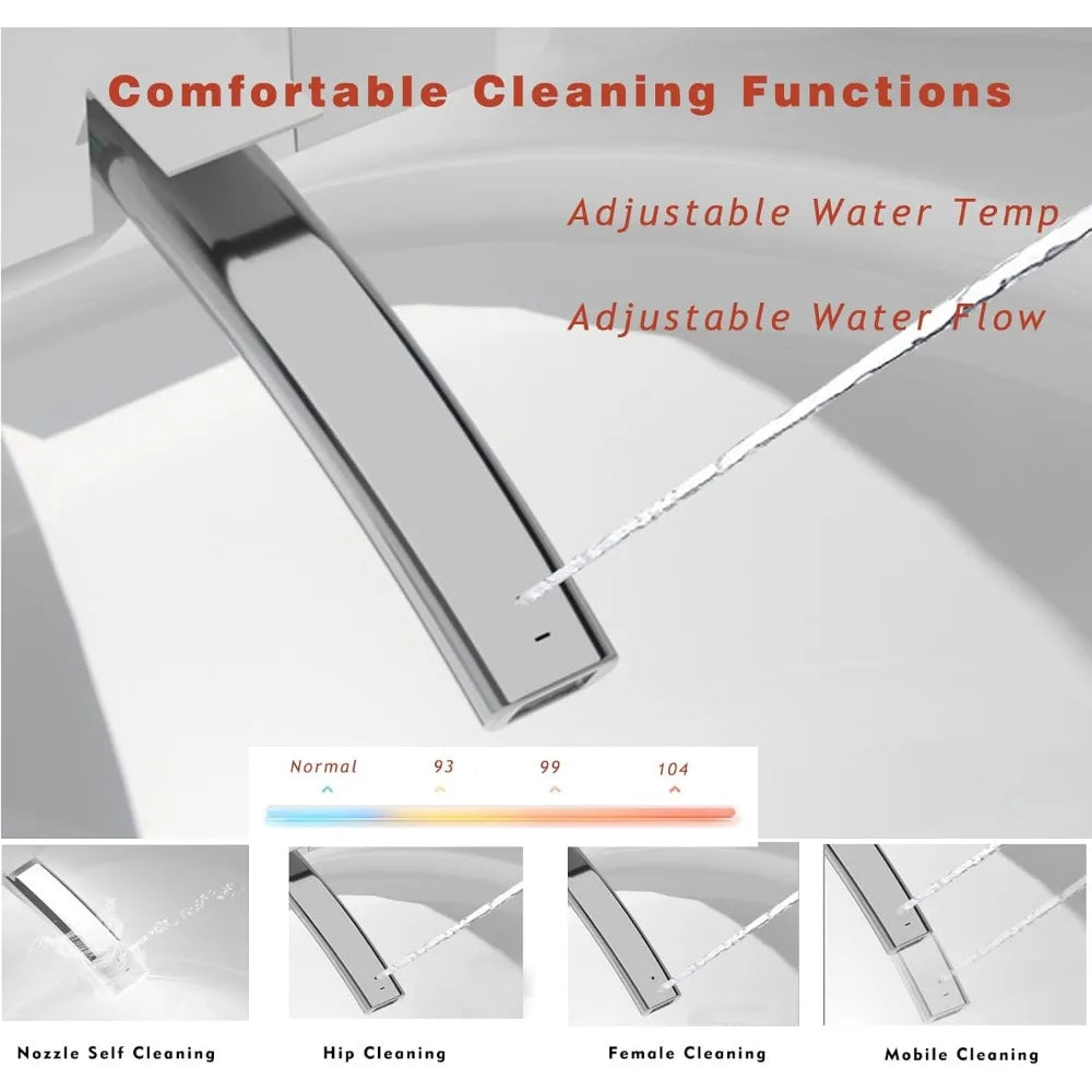 Adjusted Heated Seat, Luxury Smart Toilet With Bidet