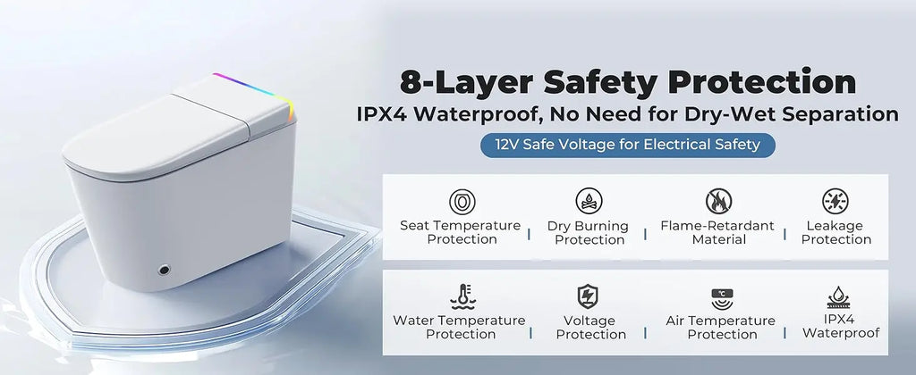Foot Sensor Smart Toilet