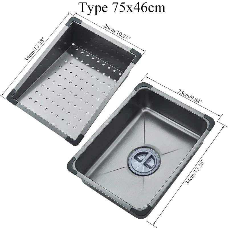 Kitchen Sink, Stainless Steel Waterfall Digital Display Faucet Set