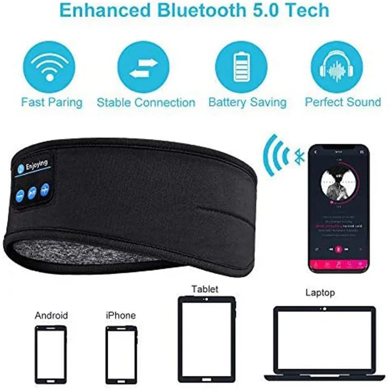 Sleeping Headband Music Eye Mask Bluetooth Earphones Sports Sleeping Headband