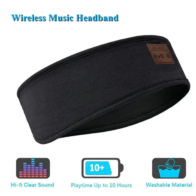 Bluetooth Earphones and  Sleeping HYE Headband Elastic Wireless Headphones Music Eye Mask Wireless Bluetooth Headset Headband
