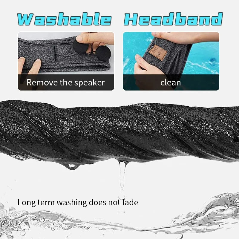 Bluetooth Earphones and  Sleeping HYE Headband Elastic Wireless Headphones Music Eye Mask Wireless Bluetooth Headset Headband