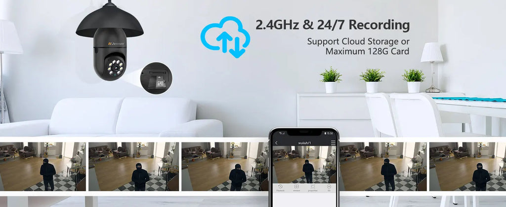 Light Bulb Security Camera, 360°