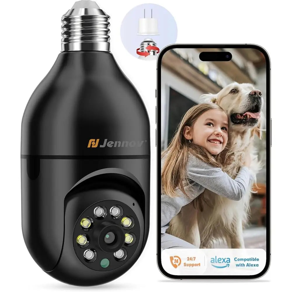 Light Bulb Security Camera, 360°
