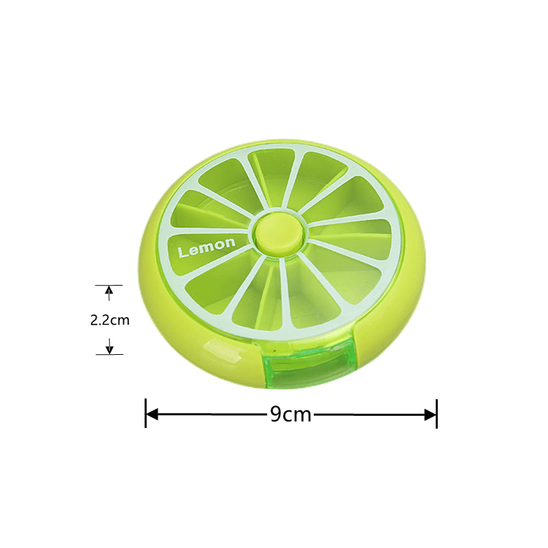 Mini caja portátil para pastillas de vitaminas, organizador de almacenamiento para 7 días, 7 compartimentos, para medicinas y aceites de pescado.