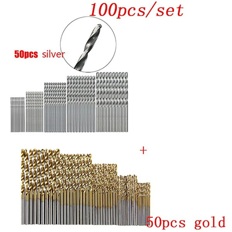 Titanium Coated Drill Bits HSS High Speed Steel Set Tool