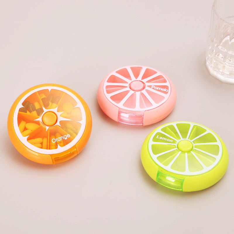 Mini caja portátil para pastillas de vitaminas, organizador de almacenamiento para 7 días, 7 compartimentos, para medicinas y aceites de pescado.