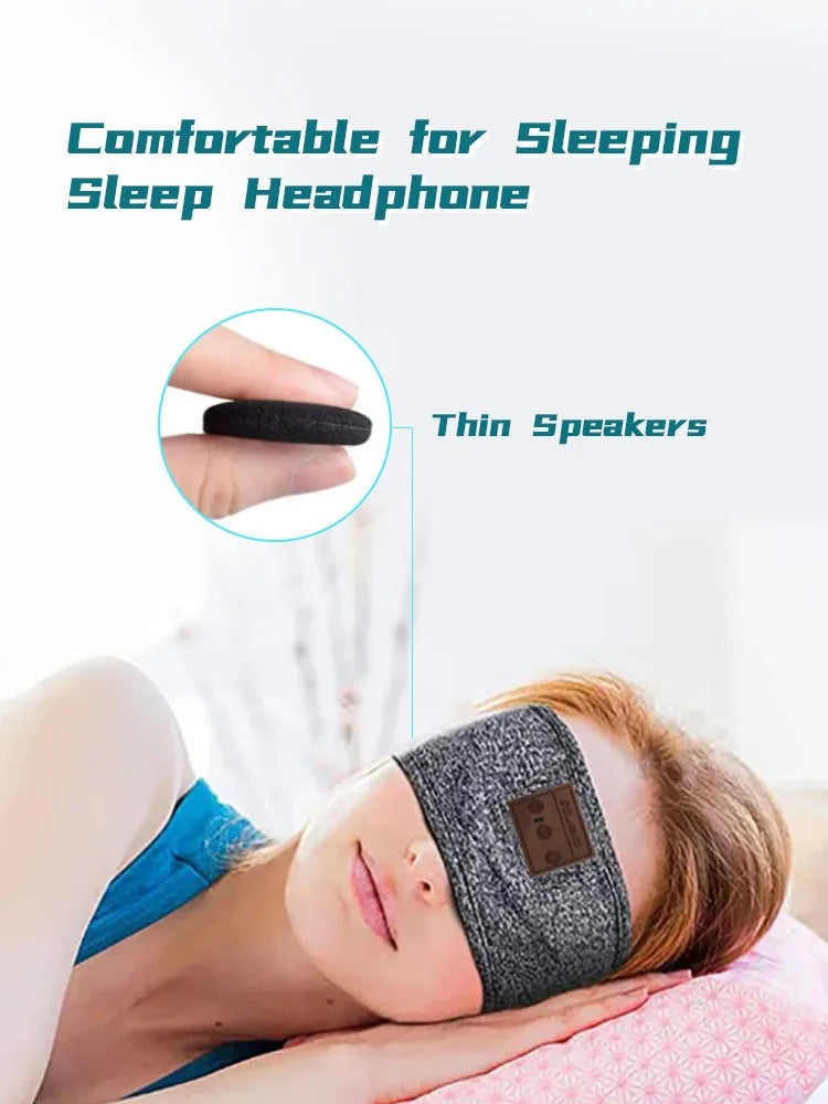 Bluetooth Earphones and  Sleeping HYE Headband Elastic Wireless Headphones Music Eye Mask Wireless Bluetooth Headset Headband