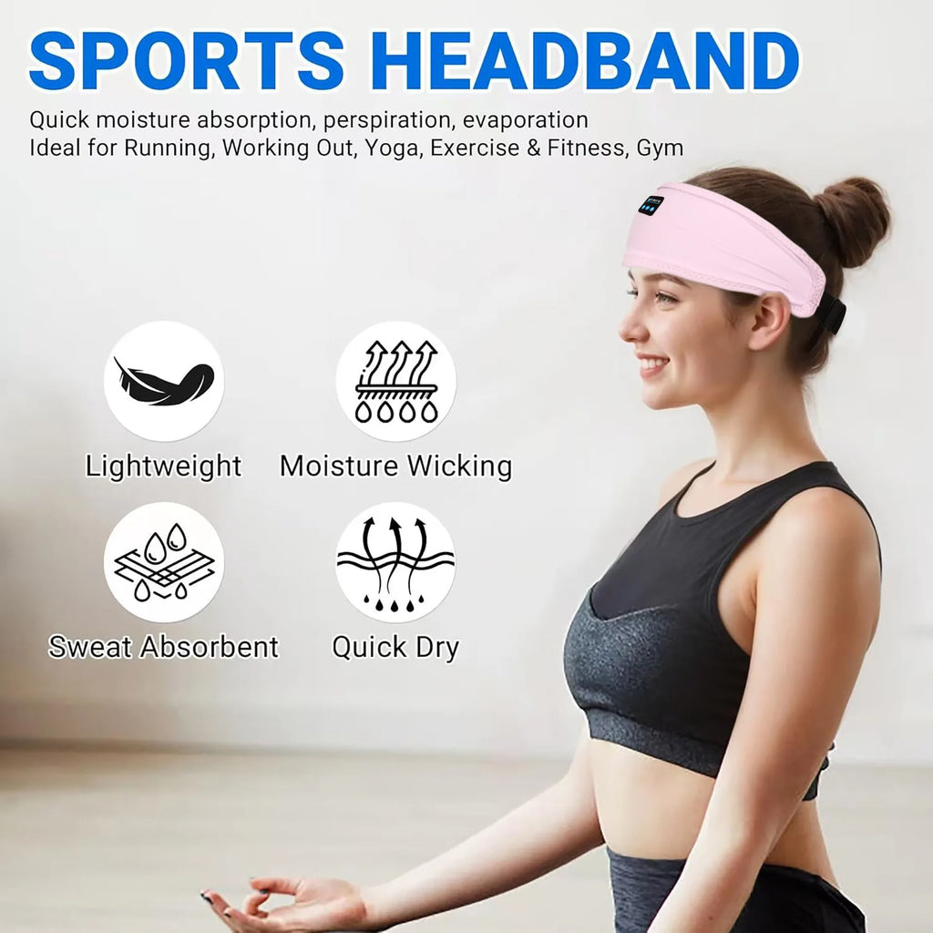 Bluetooth Earphones and  Sleeping HYE Headband Elastic Wireless Headphones Music Eye Mask Wireless Bluetooth Headset Headband