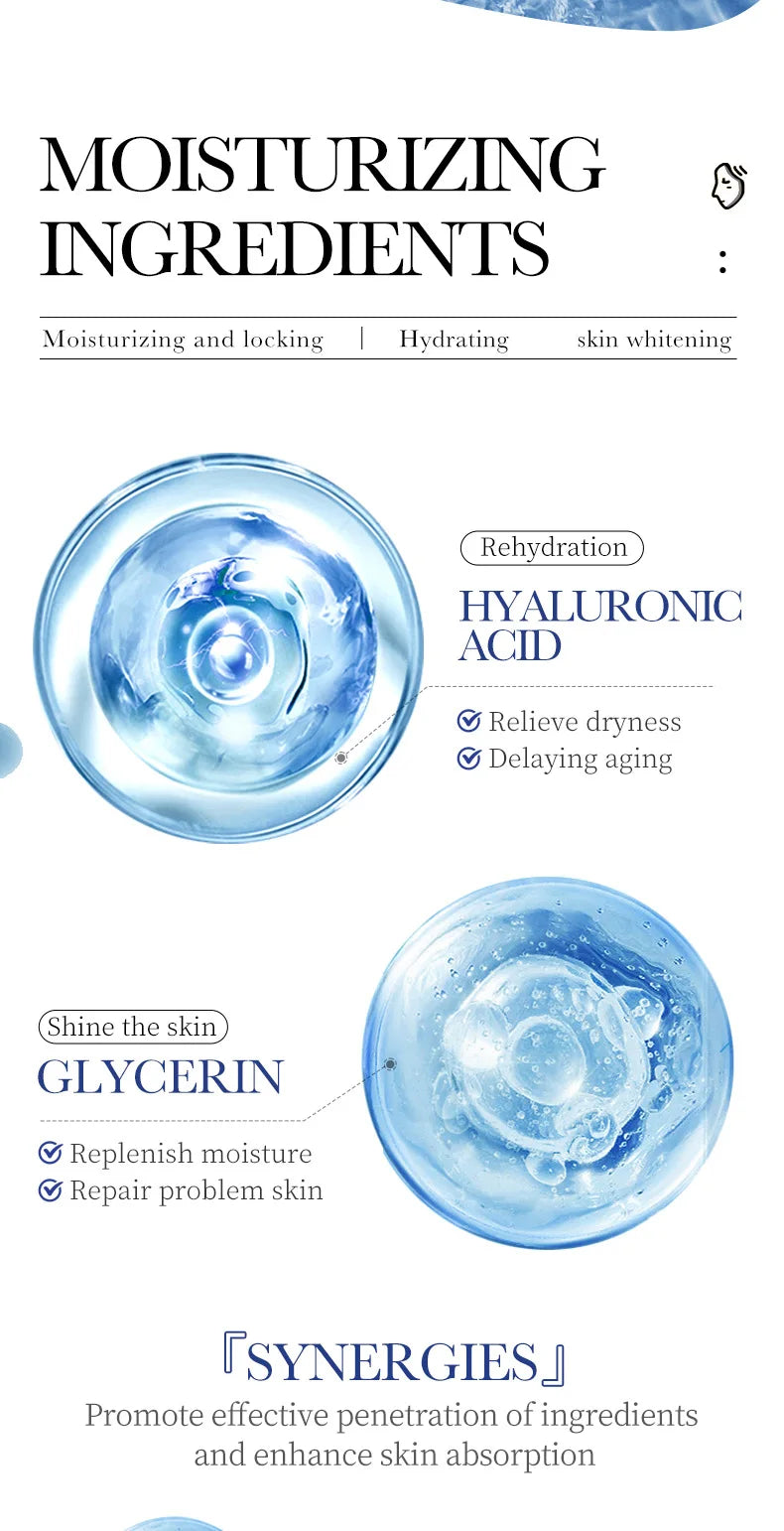 10pcs Hyaluronic Acid Facial Masks