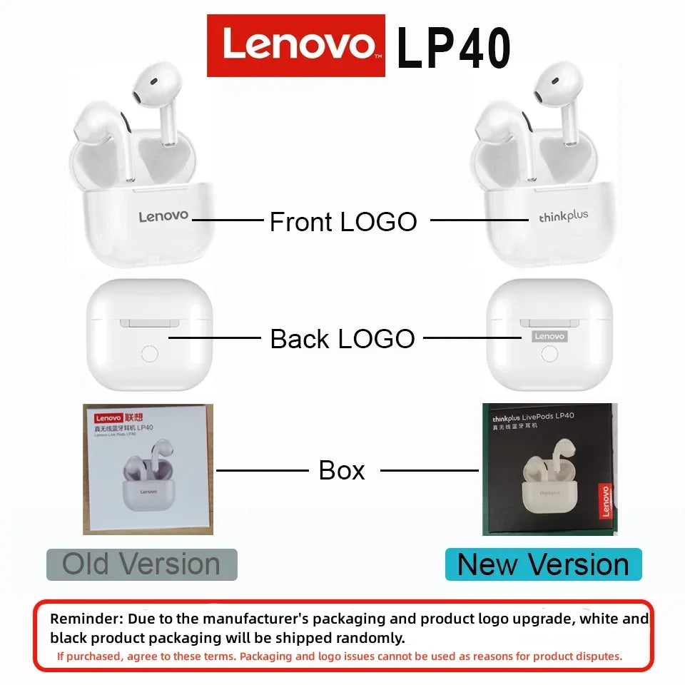 Lenovo LP40 wireless headphones  For Phone Android