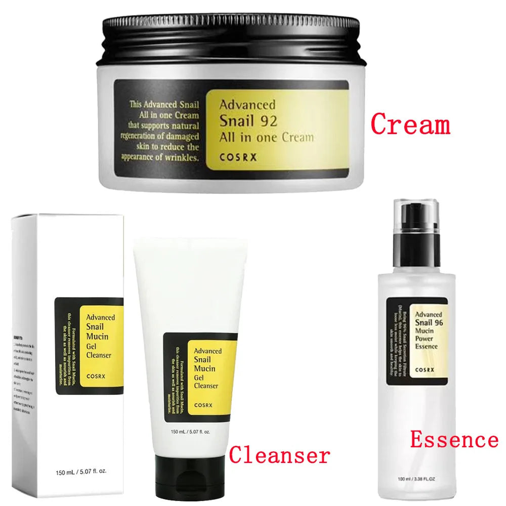 Advanced Snail 96 Mucin Power Essence/Cleanser/Cream Moisturizing Smoothing Nourishing Korean Cosmetics Facial Skin Care