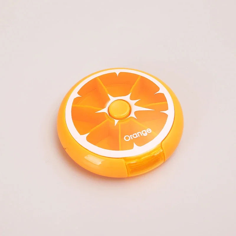 Mini caja portátil para pastillas de vitaminas, organizador de almacenamiento para 7 días, 7 compartimentos, para medicinas y aceites de pescado.