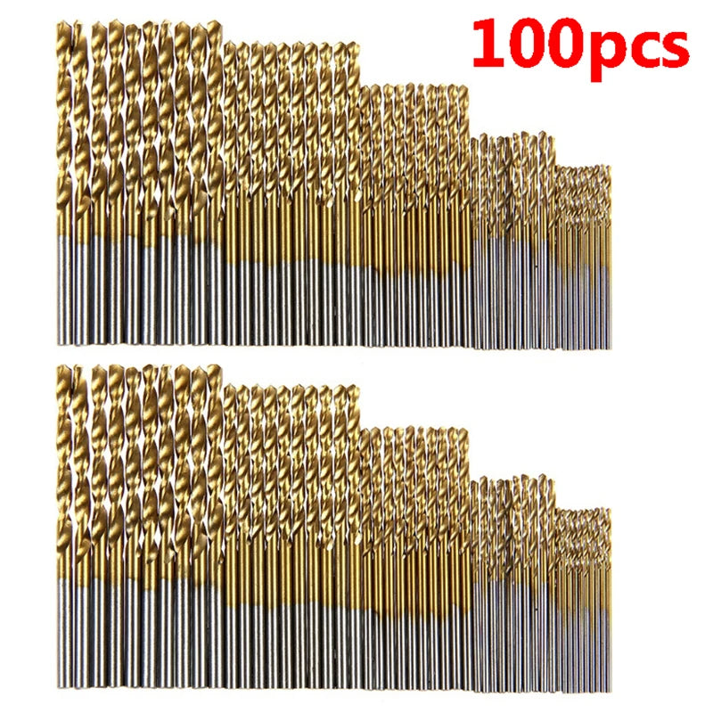 Titanium Coated Drill Bits HSS High Speed Steel Set Tool