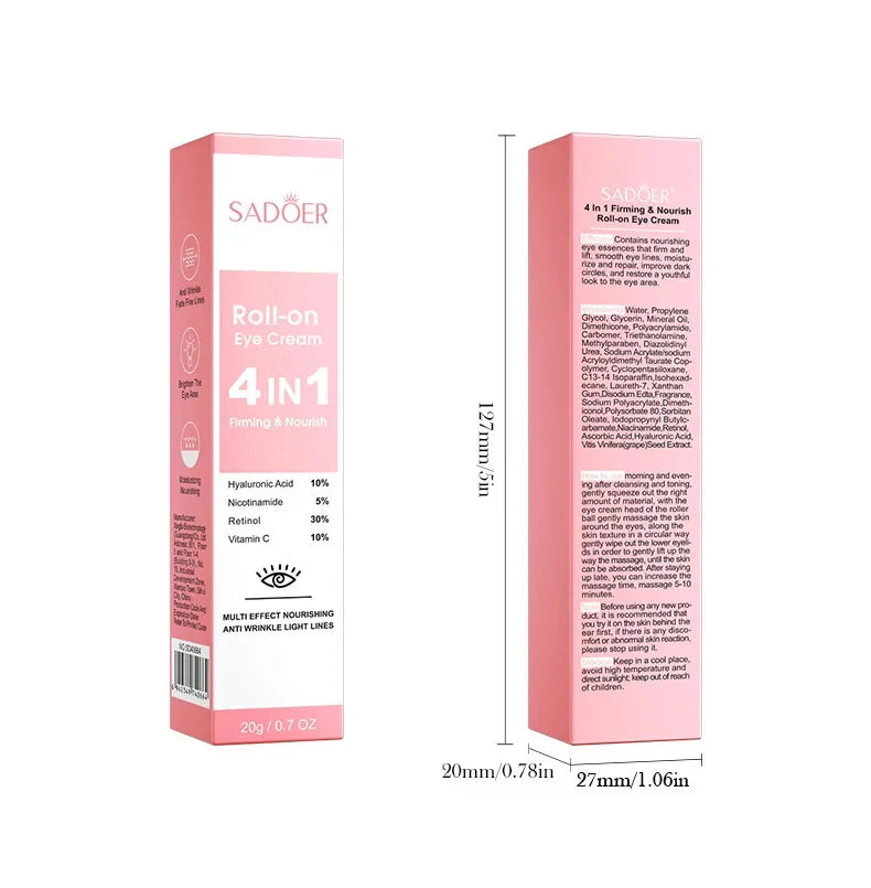 Women Instant Eye Bag Removal Cream with Collagen Anti-Wrinkle