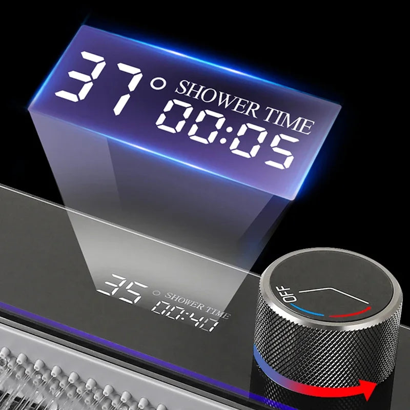 Kitchen Sink, Stainless Steel Waterfall Digital Display Faucet Set