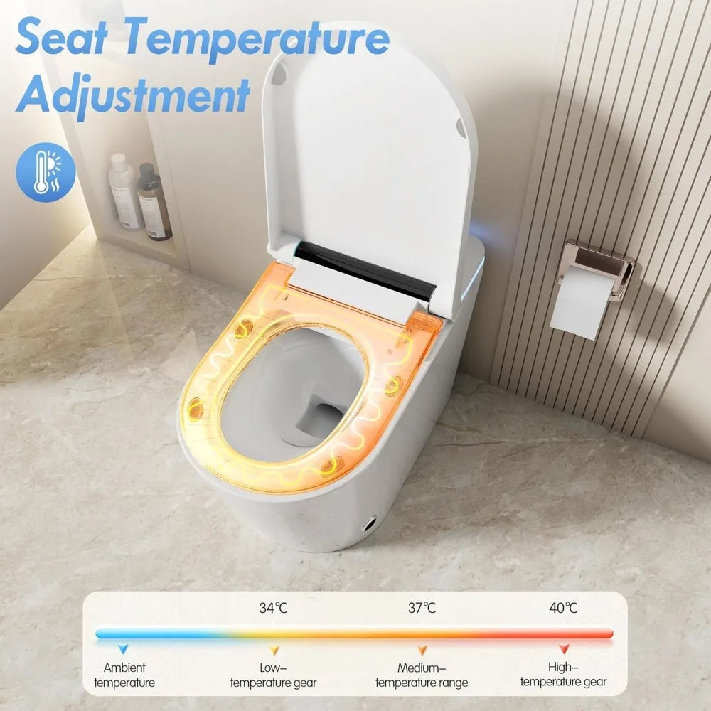Heated seat, Smart Toilet with Tank